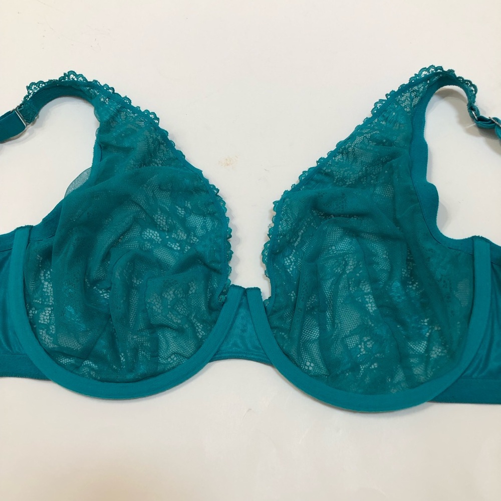 Cacique Full Coverage Unlined Lace Underwire Bra - 40 DDD - Picture 7 of 9